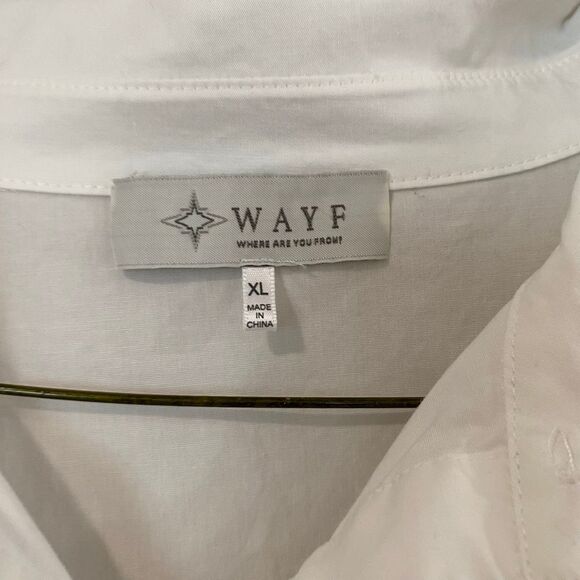 WAYF White Tiered Mini Dress XL | Long Sleeve Babydoll Dress Women’s Flowy Tunic - Picture 3 of 10